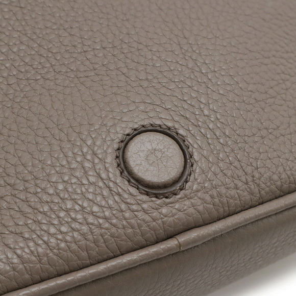 PRADA Gray Leather Pochette Shoulder Bag - Picture 10 of 10